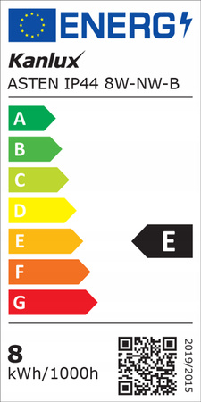 Nástěnné koupelnové LED svítidlo nad zrcadlo 8W 590lm 4000K Neutrální obdélníkové černé IP44 Asten Kanlux