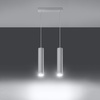 LAGOS 2 2xGU10 Minimalistické bílé závěsné stropní svítidlo SOLLUX