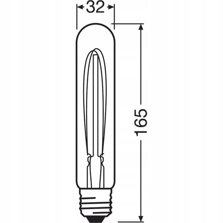 Dekorativní LED žárovka E27 TUBULAR 4.8W = 40W 470lm 2200K Teplá bílá 320° vlákno Stmívatelné OSRAM Vintage 1906