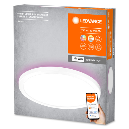 Přisazené LED stropní svítidlo 19W SMART+ WiFi RGB stmívatelné 24cm kulaté bílé Orbis stropní LEDVANCE