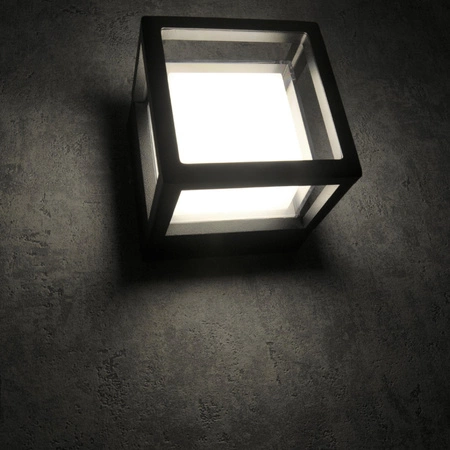 KANSAS LED nástěnná lampa zahradní lampa IP44 12W 4000K černá GOLDLUX (Polux)