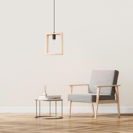 ARIES Stropní závěsné svítidlo E27 Přírodní dřevo Skandinávský SOLLUX