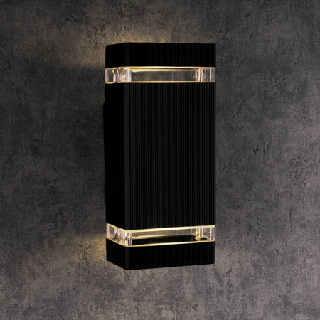 Nástěnné zahradní svítidlo Gilbert 2xGU10 Y218 Ip44 GOLDLUX (Polux) černé