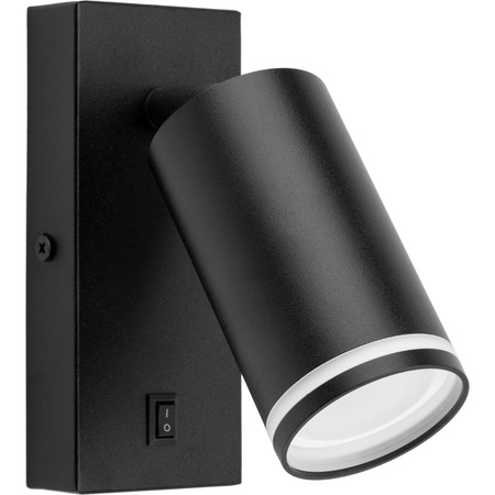 Nástěnné svítidlo GU10 RING s černým vypínačem