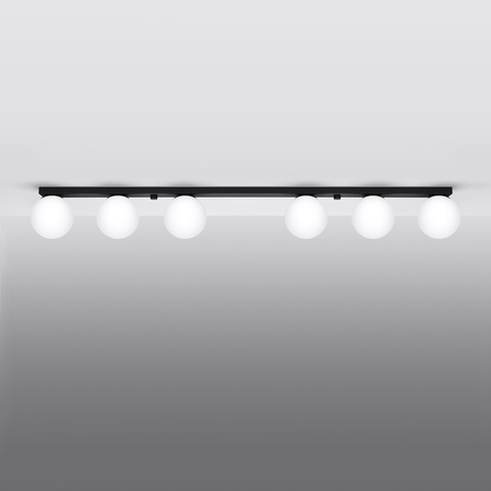 YOLI 6 6xG9 Černé moderní stropní svítidlo SOLLUX