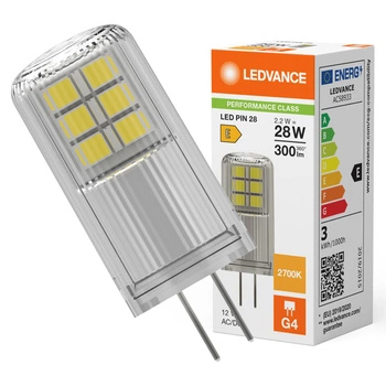 LED žárovka G4 2,2W = 28W 300lm 2700K Warm 320° 12V Ledvance