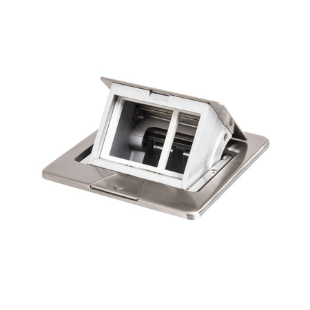 Podlahová krabice pro elektrickou zásuvku čtvercová antracitová BIURO+ Kanlux