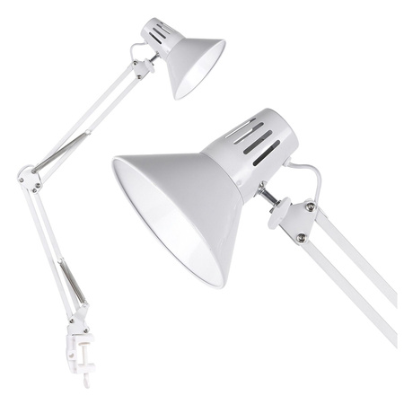 Stolní lampa E27 bílá Pracovník Sanico Goldlux