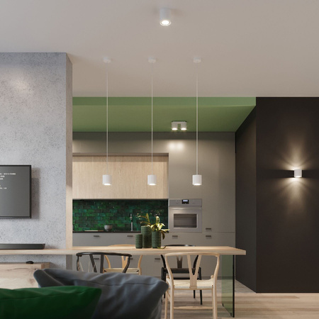 Svítidlo pro povrchovou montáž ORBIS 2 2xGU10 Tuba Minimalist White SOLLUX