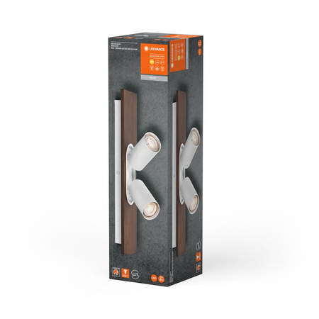 LED stropní nástěnné svítidlo pro povrchovou montáž 6,8 W 460 lm 3000 K teplé stmívatelné dekorativní bílé hnědé bodové rtuťové svítidlo Ledvance