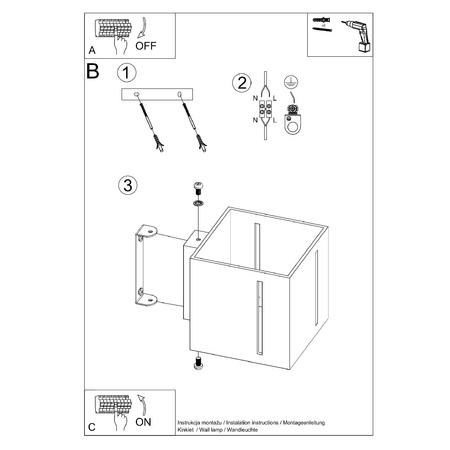 Nástěnné svítidlo LED PIXAR G9 Upstairs Downstairs Cube White SOLLUX