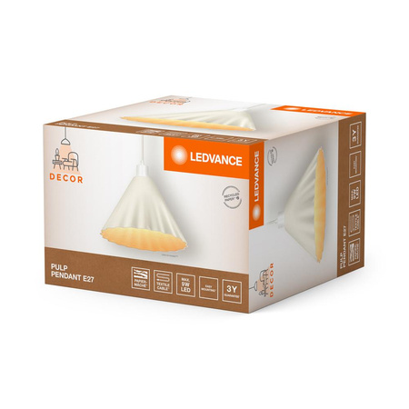 Dekorativní stropní závěsné svítidlo E27 s převisem bílý dekor Ledvance