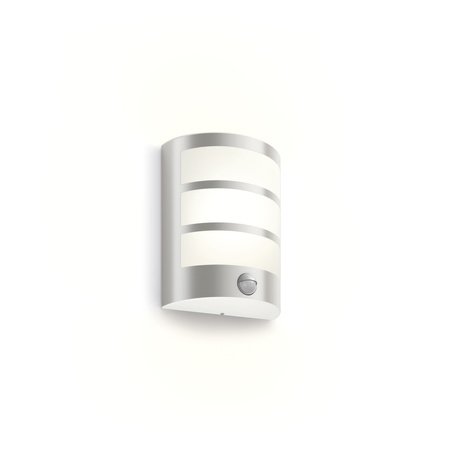 PYTHON 3,8W zahradní lampa LED s čidlem pohybu 2700K teplá IP44 stříbrná PHILIPS