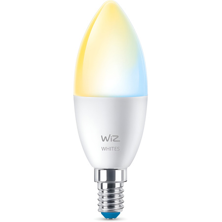 LED žárovka E14 Candle C37 4,9W = 40W 470lm 2700-6500K TW Smart SMART WiFi Bluetooth App WiZ