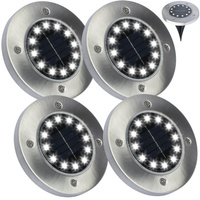 4x Zahradní lampa 12x LED SOLÁRNÍ ZEMNÍ IP54