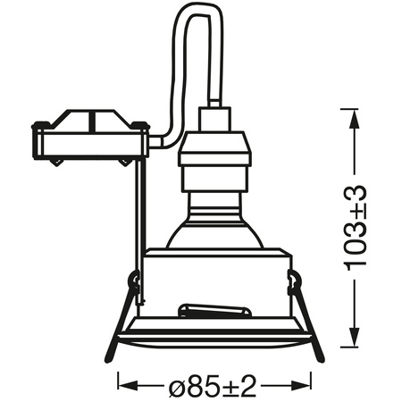 Podomítkové svítidlo GU10 4.3W 280lm 230V IP65 2700K Teplá bílá Ra ? 90 LED SPOT LEDVANCE