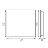LED podhledový panel 60x60 Lamp 50W 5600lm 4000K Neutral 90° Black Kanlux