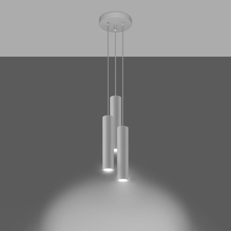 LED závěsné stropní svítidlo LAGOS 3P 3xGU10 White SOLLUX