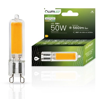 Žárovka LED G9, KAPSLE 5W = 50W 560lm 4000K Neutralní bílá 360° COB LUMILED