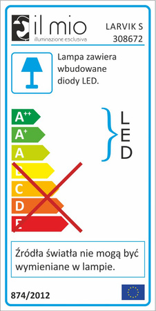 Závěsná lampa na nábytek LARVIK 25W 4000K WHITE GOLDLUX (Polux)