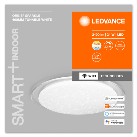 LED stropní svítidlo ORBIS SPARKLE 24W 2400lm CCT 46cm SMART+ WIFI LEDVANCE
