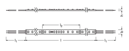 LED pásek 24V 24W 350LED Teplá bílá 8mm 5m Ledvance