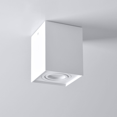 Stropní přisazené svítidlo Hadar Q1 1xGU10. pojízdné. čtvercové. bílé