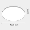 Plafond LED stropní svítidlo ADAR 18W 1200lm 33cm GOLDLUX (Polux) 4000K