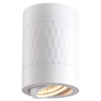 Povrchová montáž RUBIN ROMB GU10 Tuba Spot Round Movable White GOLDLUX