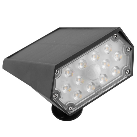 Zahradní LED SOLAR reflektor poháněný 42 cm venkovní IP44 4000K soumrakový senzor