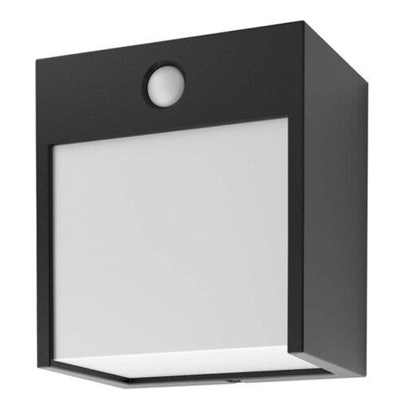 BALIMO LED zahradní nástěnná lampa 12W 4000K IP44 s pohybovým senzorem černá RABALUX