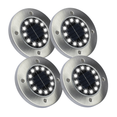 4x Zahradní lampa 12x LED SOLÁRNÍ ZEMNÍ IP44