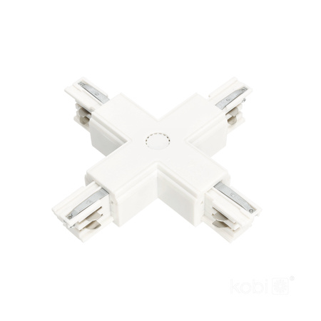 Přípojnicový spínač 3-vodičový X venkovní bílý Kobi