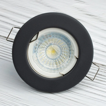 Halogenová Podhledové svítidlo GU10, MR16 Stálá Kulatá Grafitový Plech LUMILED