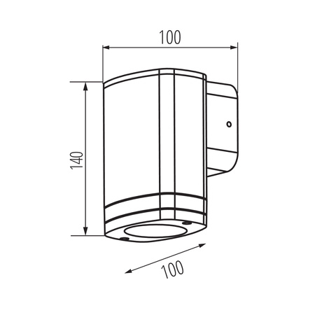 Venkovní nástěnné svítidlo GU10 IP54 Povrchová montáž Černá ZEVI Kanlux