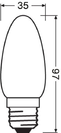 LED žárovka B35 Candle E27 5,5W = 60W 806lm 2700K Warm 300° Retrofit Filament CLASSIC Osram