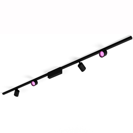 Perifo Lighting Rail Kit 2m + 4x LED reflektor 20,8W CCT RGB Philips HUE Bluetooth Black