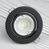 Halogenová Podhledové svítidlo GU10, MR16 Nastavitelná Kulatá Grafitový Plech LUMILED