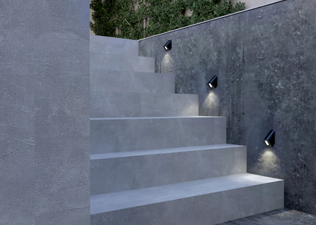 Venkovní zahradní lampa Nástěnné svítidlo LED 3W 130lm 3000K Teplá černá Vodotěsné IP54 Moderní CLINE 11377 Nowodvorski