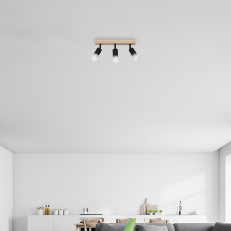 Spot Tuba Stropní svítidlo Reflektor Halogenové svítidlo 3x E27 Pohyblivé Černohnědé Eos Masterled