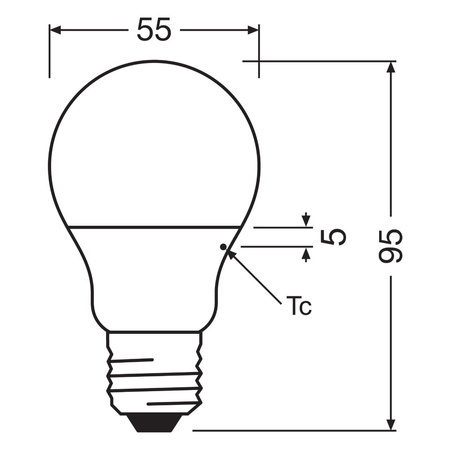 2x LED žárovka E27 A60 4.9W = 40W 470lm 6500K Studená bílá 200° OSRAM HODNOTA