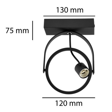 Stropní svítidlo Nástěnné svítidlo LEON ES111 Pohyblivé černé