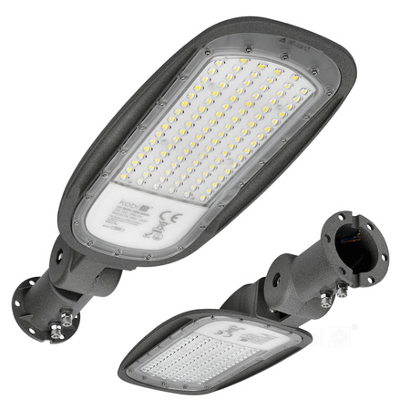 Pouliční svítidlo LED Industrial Road Luminaire 100W 9800lm 4000K neutrální bílá IP65 IK08 šedé Vespa Kobi