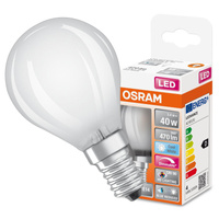 LED žárovka P45 Ball E14 3,4W = 40W 470lm 4000K Neutrální CRI90 300° Stmívatelné vlákno SUPERSTAR PLUS CLASSIC Osram