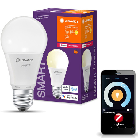 LED žárovka E27 A60 9W 806lm 2700K Teplá bílá LEDVANCE SMART+ ZigBee Dimmable