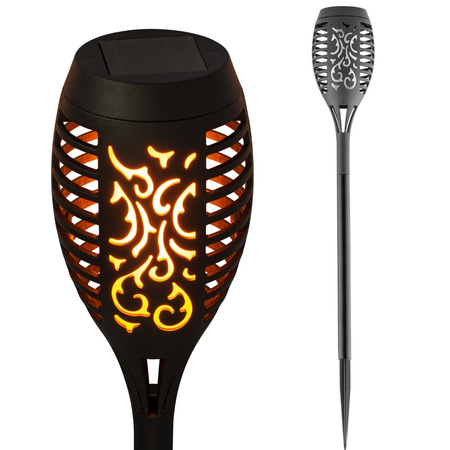 Solární zahradní lampa LARGE TORCH LED efekt plamene 1700K