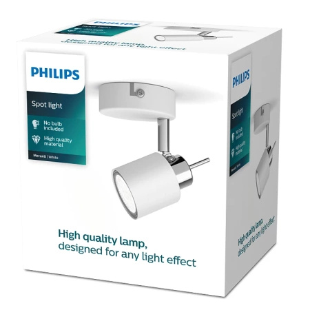 MERANTI GU10 nástěnné bodové svítidlo pohyblivé bílé PHILIPS