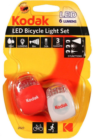 2x LED světlo na kolo TORCH 6 LM IP64 PŘEDNÍ ZADNÍ KODAK