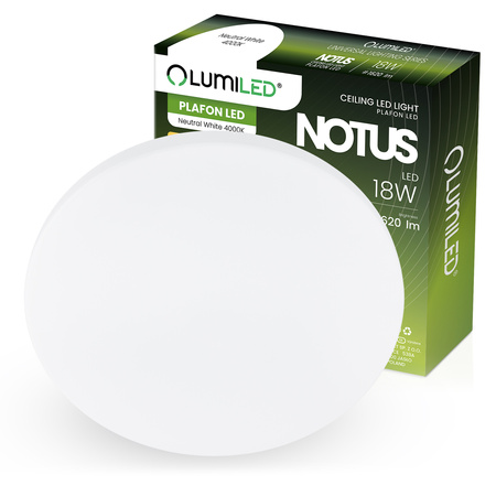 Přisazené LED stropní svítidlo NOTUS 18W Kulaté 33 cm LUMILED