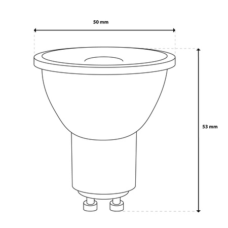 10x LED žárovka GU10 Reflector PAR16 3,4W = 40W 470LM 4000K Neutrální 38° LUMILED